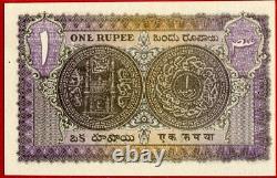 (com) INDIA HYDERABAD STATE 1 RUPEE nd 1941 / 45 P S271c UNC perfect