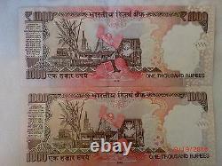 -india Paper Money-2'm. Gandhi' Currency Notes-2012- Rs. 1000/- 1 With Symbol#e21